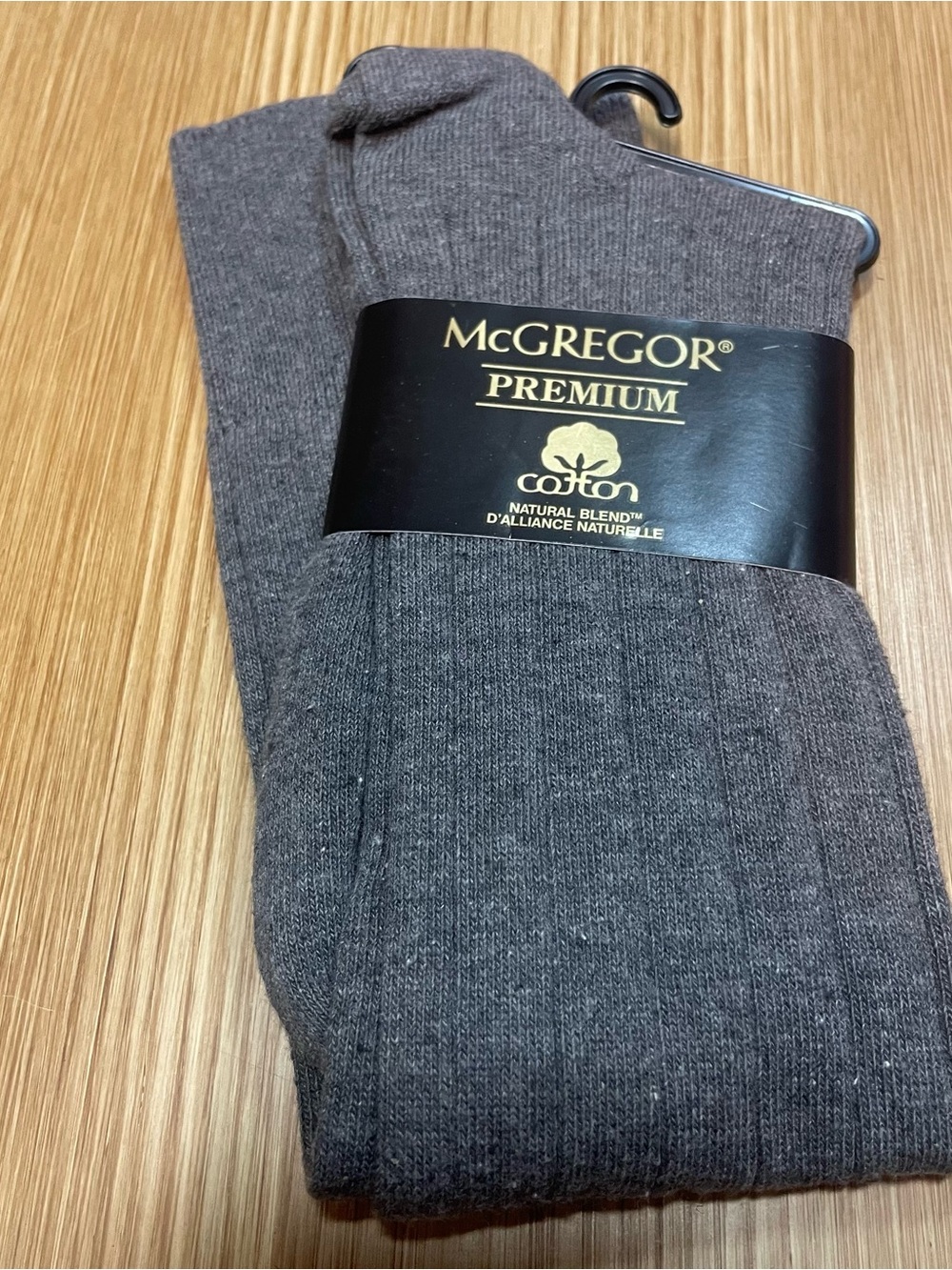 McGregor Premium Men's Ribbed Cotton Socks — Charcoal Gray